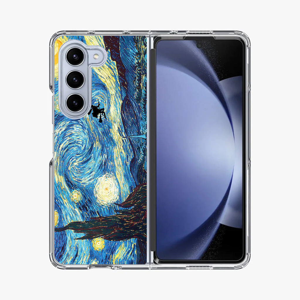 Witch on The Starry Night Sky Samsung Galaxy Z Fold 5 Case