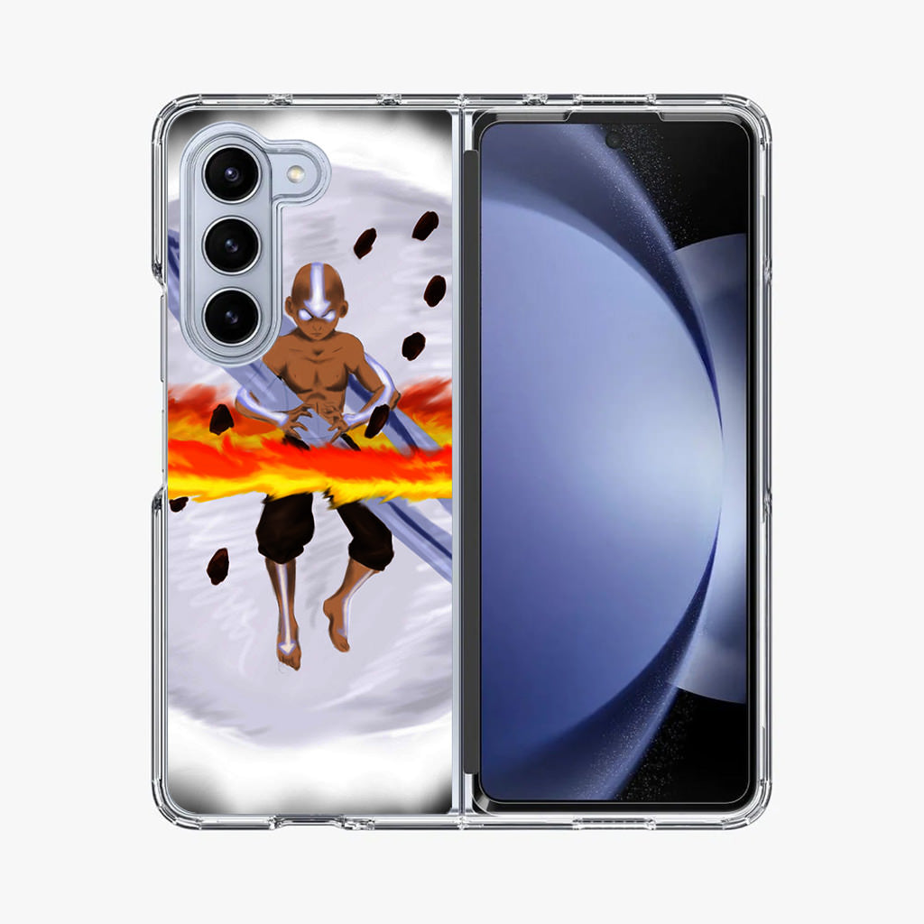 Avatar Aang Controls Four Elements Samsung Galaxy Z Fold 5 Case