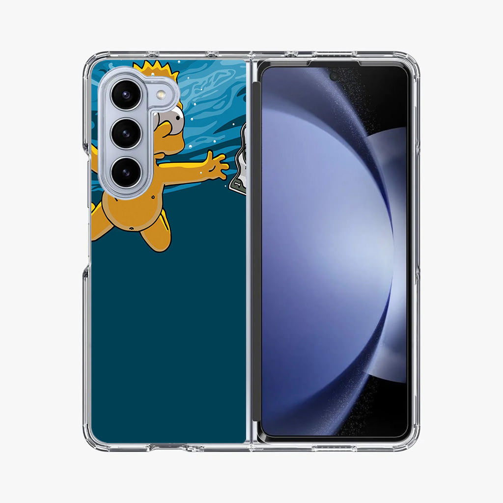 Bart Swimming For Money Samsung Galaxy Z Fold 5 Case