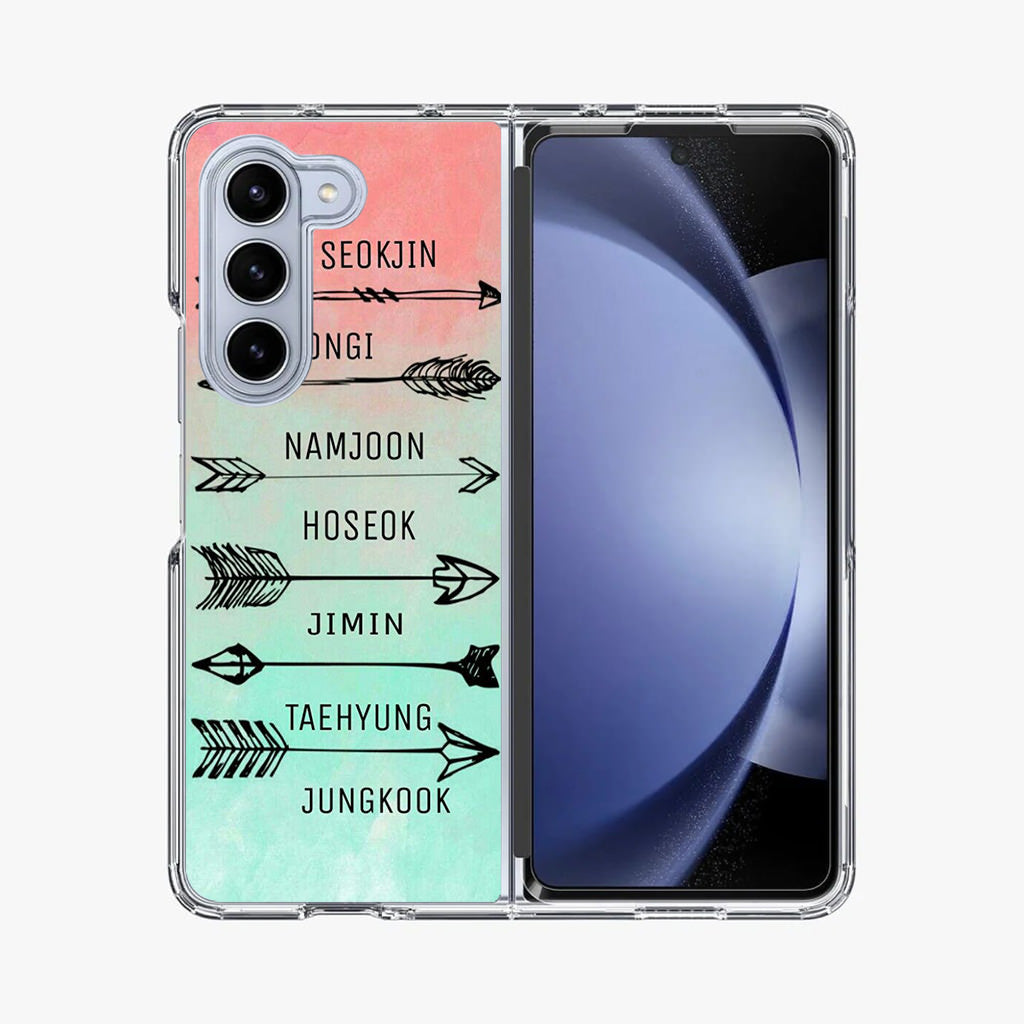 BTS Members Name Samsung Galaxy Z Fold 5 Case