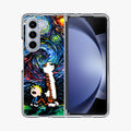 Calvin Art At Starry Night Samsung Galaxy Z Fold 5 Case
