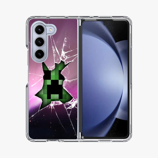 Creeper Glass Broken Violet Samsung Galaxy Z Fold 5 Case