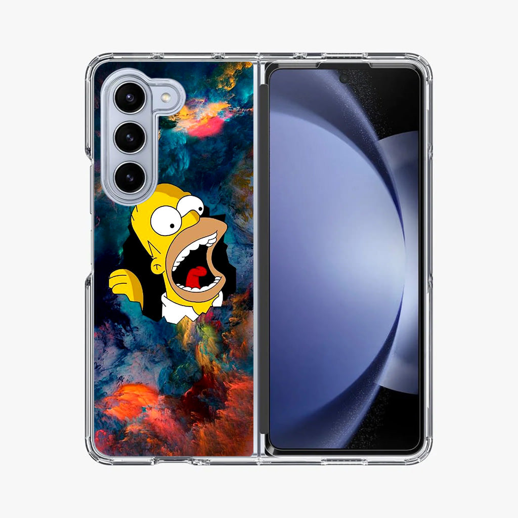 Homer Behind The Black Hole Samsung Galaxy Z Fold 5 Case