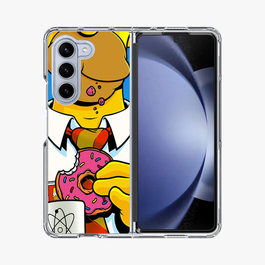 Homer Eats Donut Samsung Galaxy Z Fold 5 Case