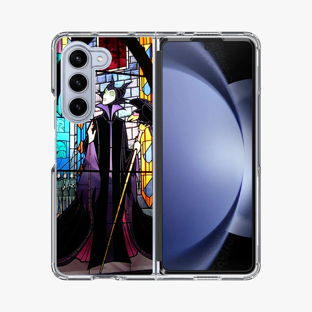 Maleficent Sleeping Beauty Glass Art Samsung Galaxy Z Fold 5 Case