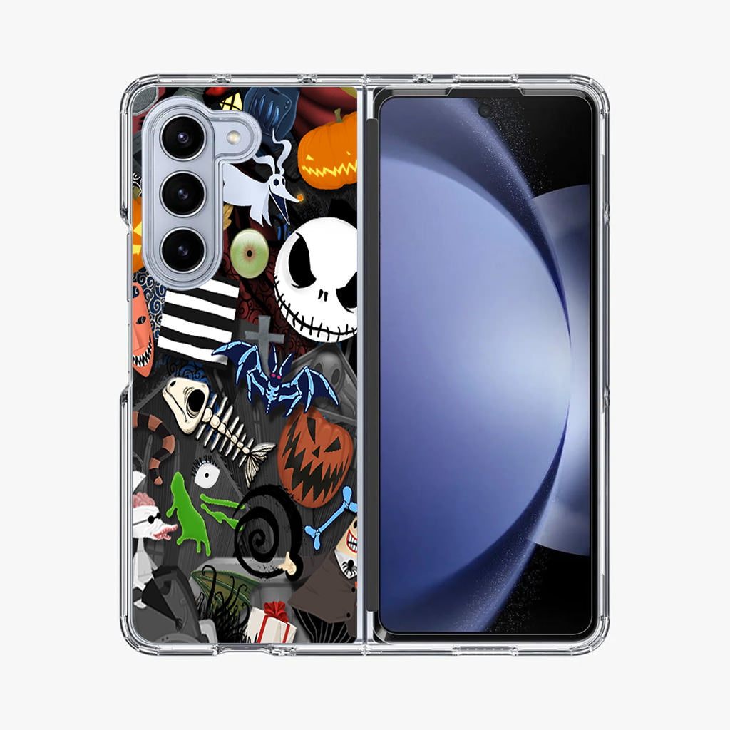 Nightmare Before Chrismast Collage Samsung Galaxy Z Fold 5 Case