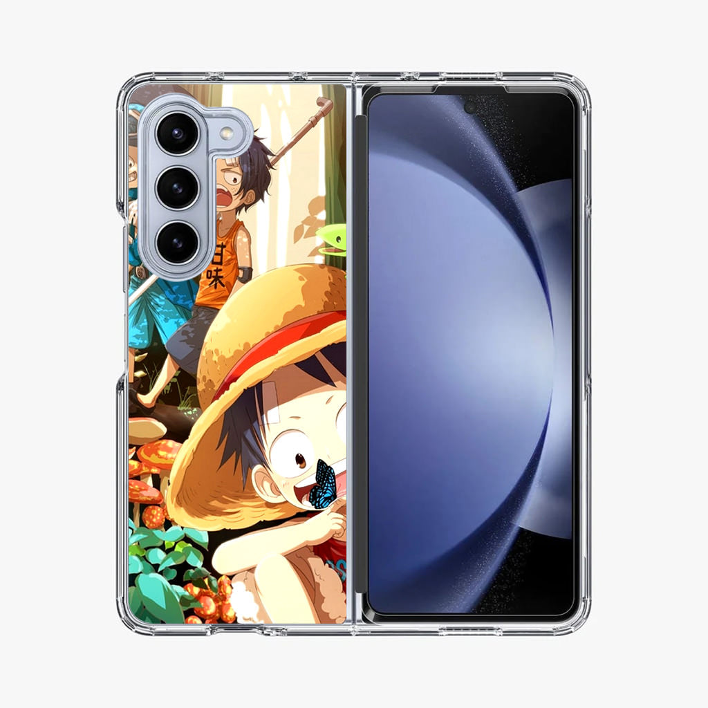 One Piece Little Sabo Ace Luffy Cute Samsung Galaxy Z Fold 5 Case