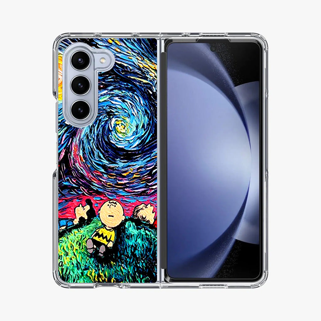 Peanuts At Starry Night Samsung Galaxy Z Fold 5 Case