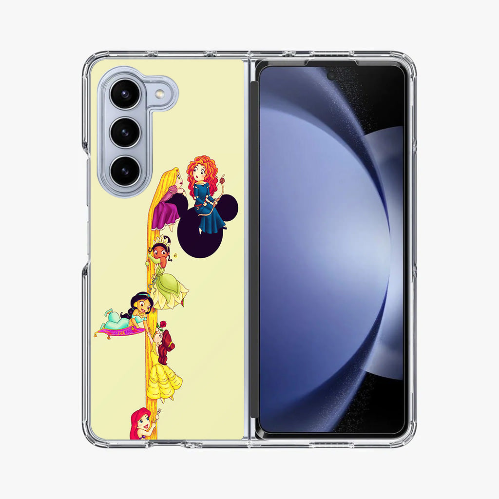 Princesses Climbing Rapunzel's Hair Samsung Galaxy Z Fold 5 Case