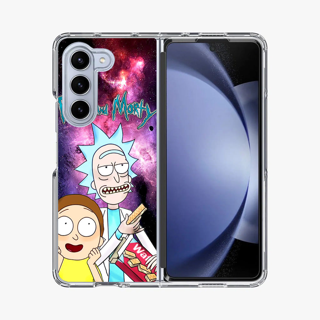 Rick And Morty Nebula Space Samsung Galaxy Z Fold 5 Case