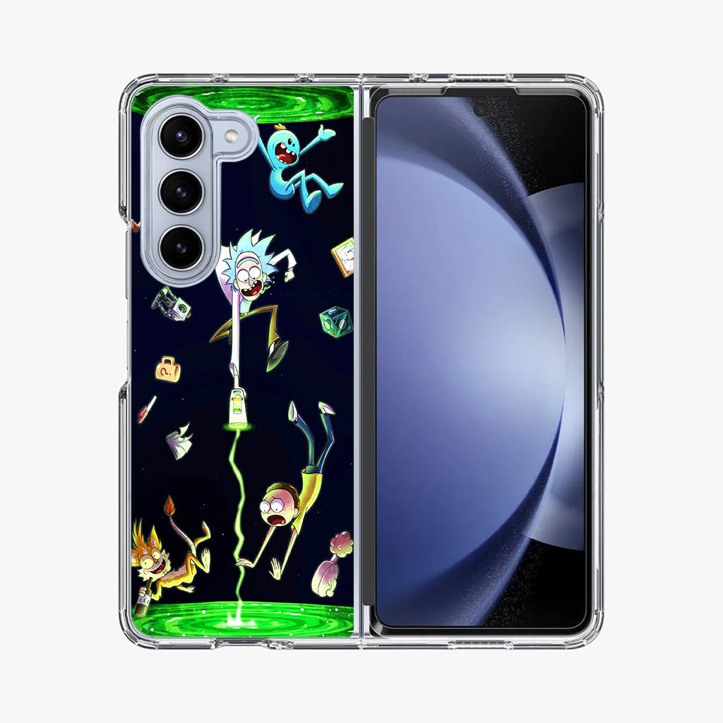 Rick And Morty Portal Fall Samsung Galaxy Z Fold 5 Case