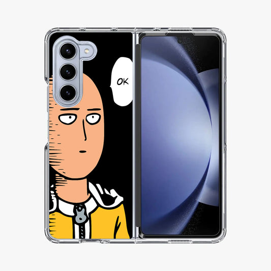 Saitama Poker Face Samsung Galaxy Z Fold 5 Case