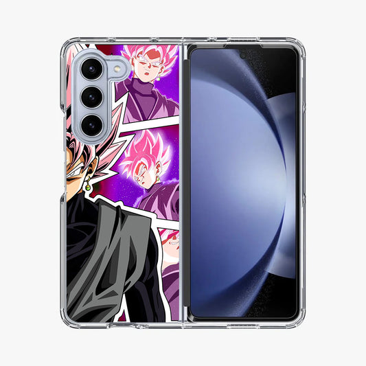 Super Goku Black Rose Collage Samsung Galaxy Z Fold 5 Case