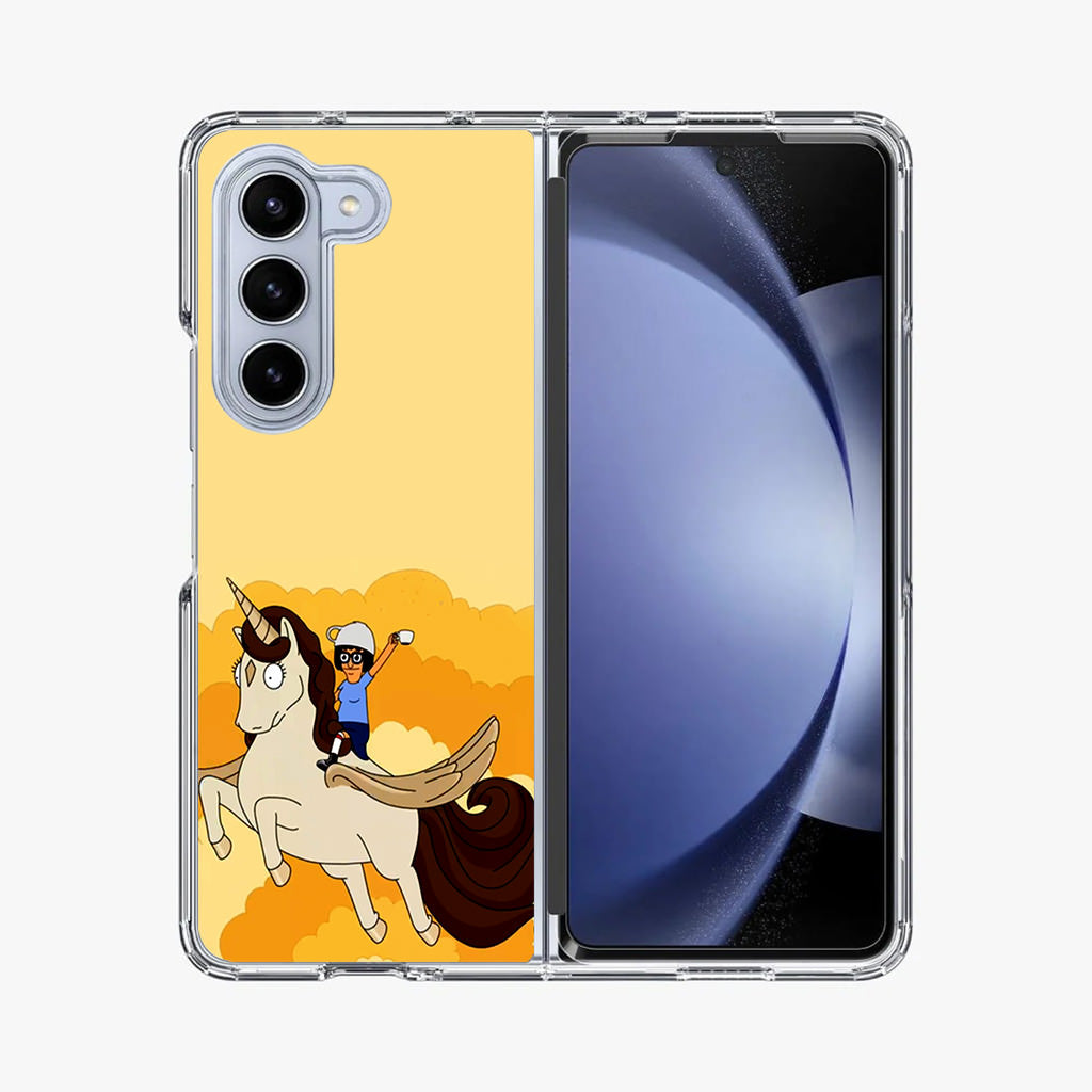 Tina Belcher And Unicorn Samsung Galaxy Z Fold 5 Case