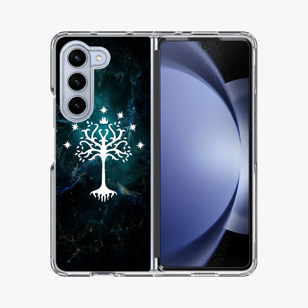 White Tree Of Gondor In Space Nebula Samsung Galaxy Z Fold 5 Case