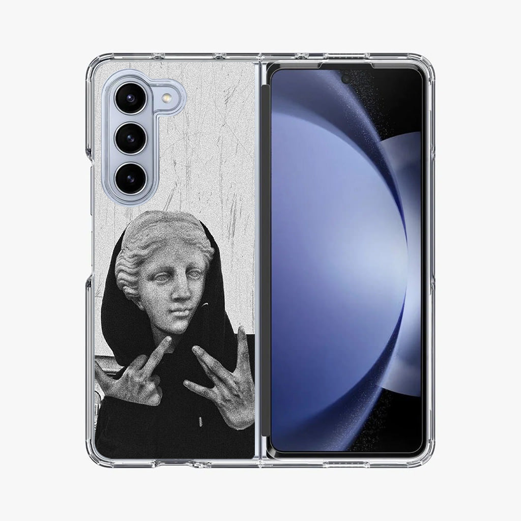 Greek Statue Wearing Hoodie Samsung Galaxy Z Fold 5 Case