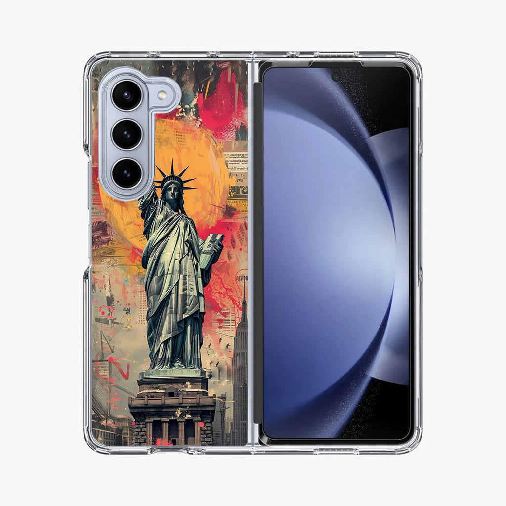 Canvas Art Statue of Liberty Samsung Galaxy Z Fold 5 Case
