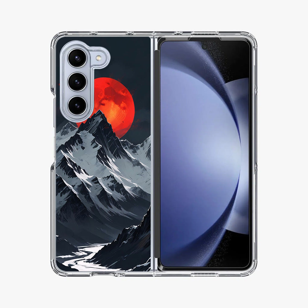 Crimson Eclipse The Mountain Samsung Galaxy Z Fold 5 Case