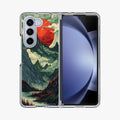 Crimson Moon Over Silent Peaks Samsung Galaxy Z Fold 5 Case