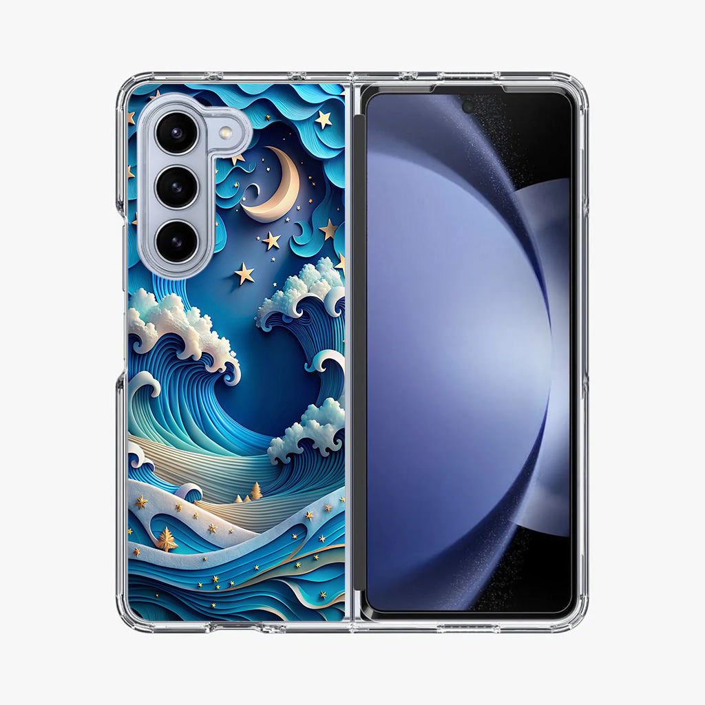 Dreamtide Where Stars Kiss the Sea Samsung Galaxy Z Fold 5 Case