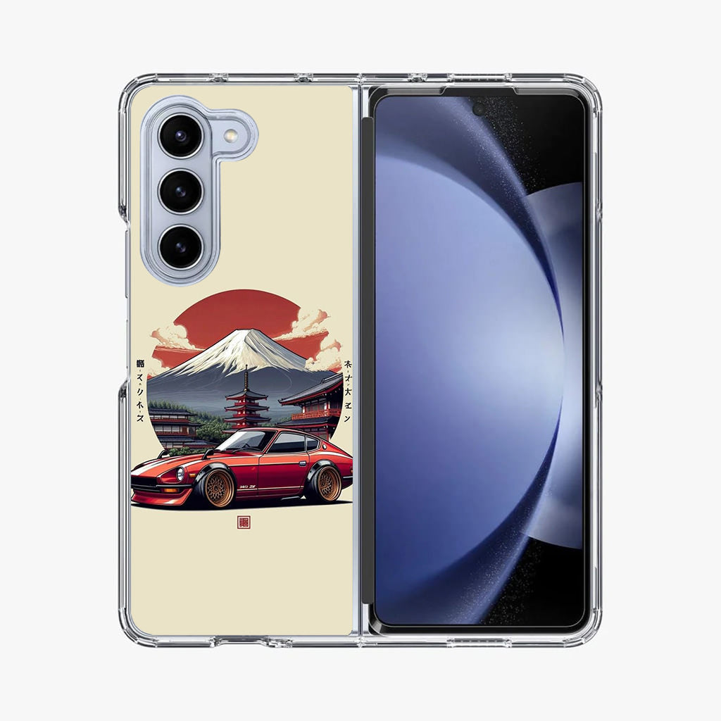 Fuji Fastback Racing the Rising Sun Samsung Galaxy Z Fold 5 Case