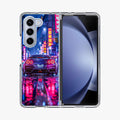 Neon Midnight Drift Tokyo Rain Samsung Galaxy Z Fold 5 Case