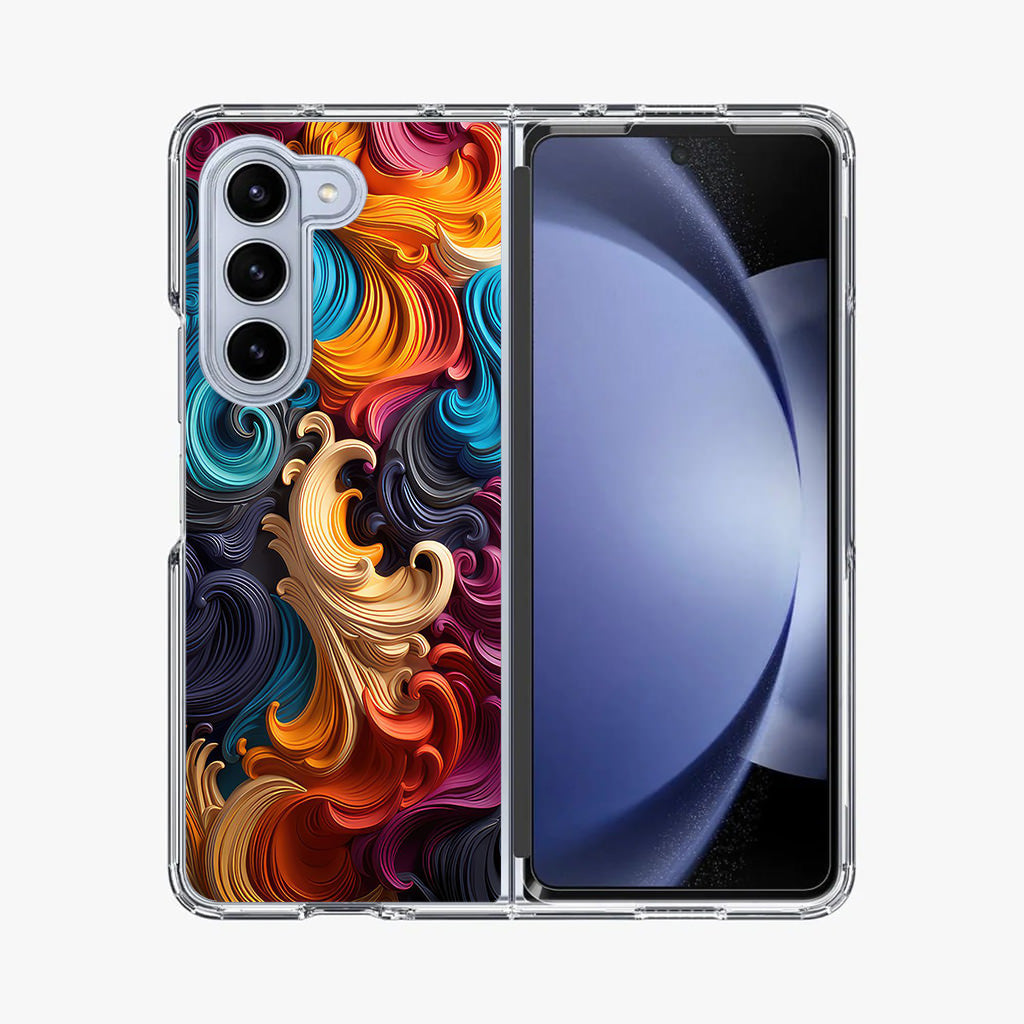 The Dance of Abstract Waves Samsung Galaxy Z Fold 5 Case