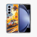 Turbo Dreams in Neon Palms Samsung Galaxy Z Fold 5 Case