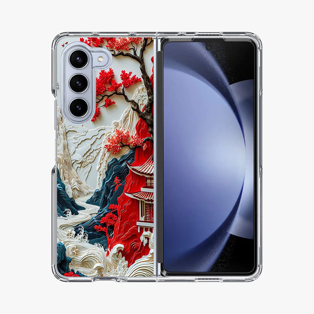 Whispers of the Crimson Zen Samsung Galaxy Z Fold 5 Case