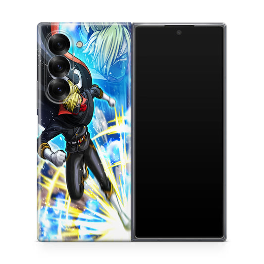 Sanji In Stealth Black Suit Samsung Galaxy Z Fold 6 Case