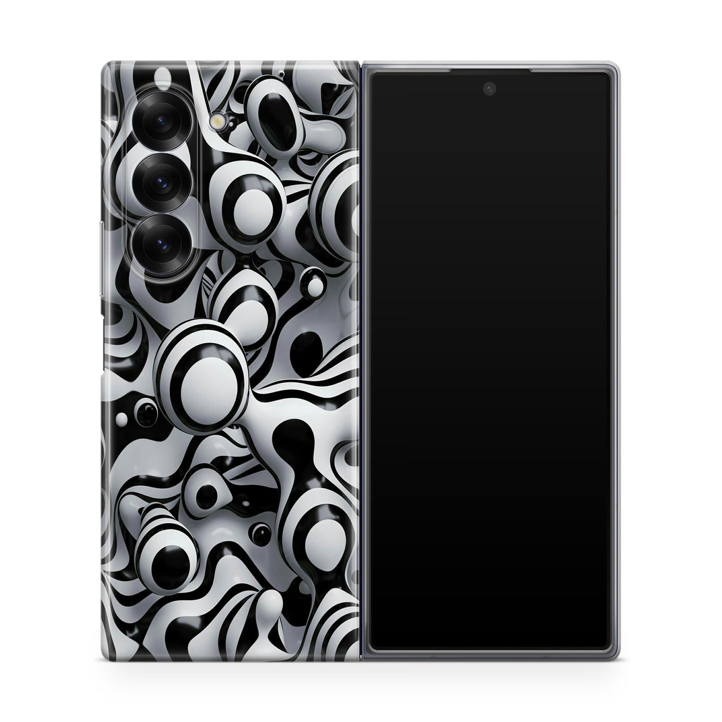 Abstract Art Black White Samsung Galaxy Z Fold 6 Case