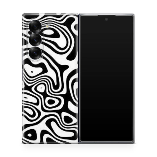 Abstract Black and White Background Samsung Galaxy Z Fold 6 Case