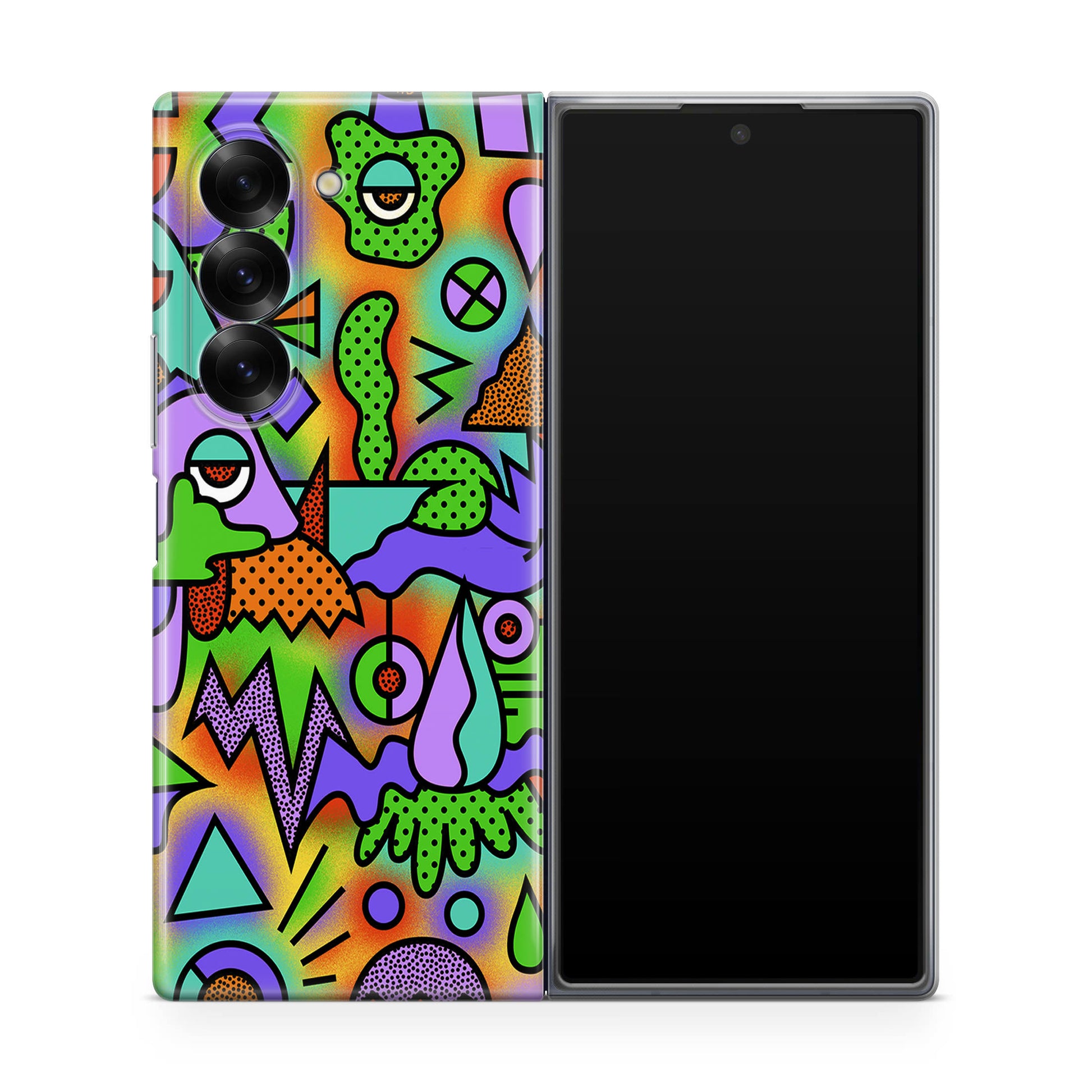 Abstract Colorful Doodle Art Samsung Galaxy Z Fold 6 Case