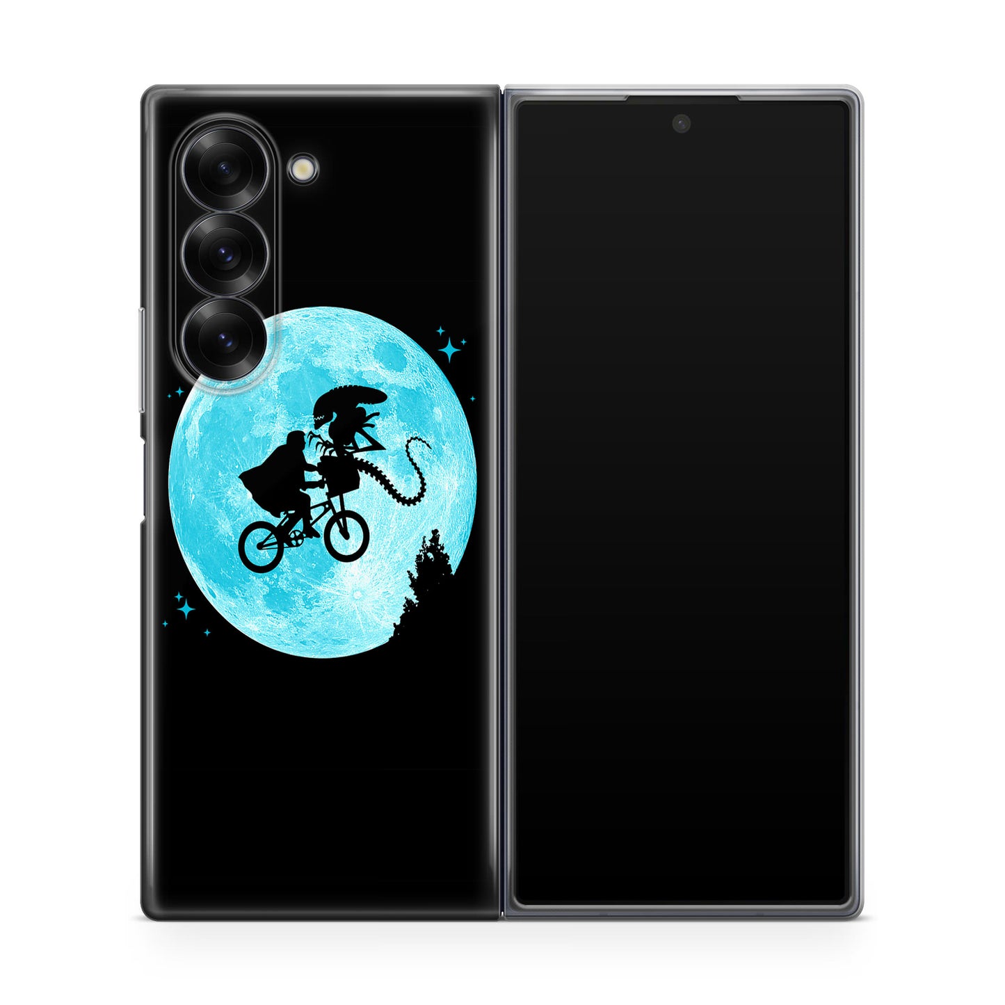 Alien Bike to the Moon Samsung Galaxy Z Fold 6 Case