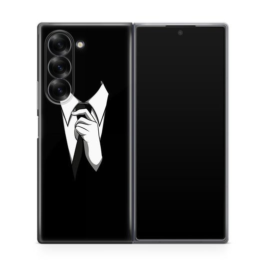 Anonymous Black White Tie Samsung Galaxy Z Fold 6 Case