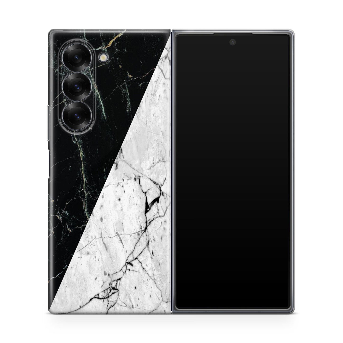 B&W Marble Samsung Galaxy Z Fold 6 Case