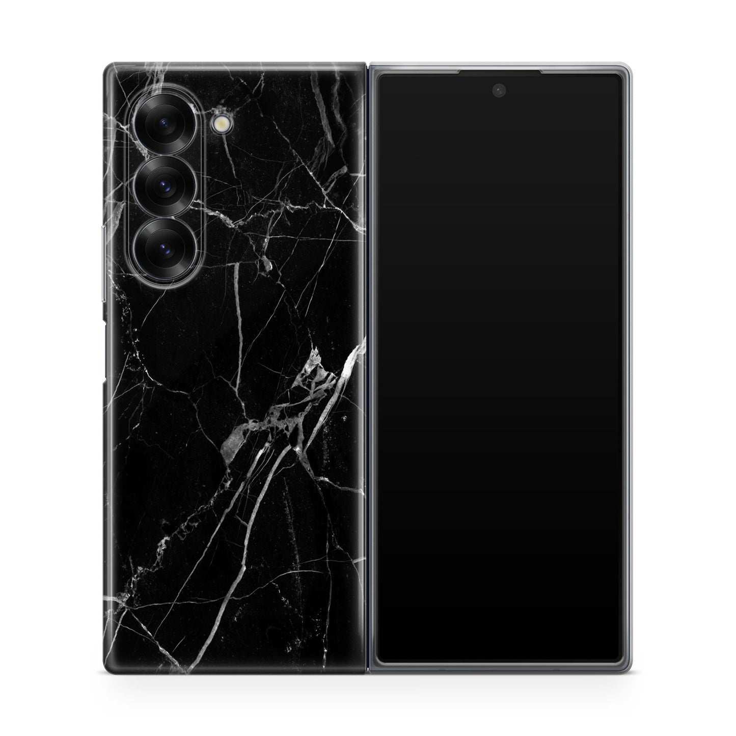 Black Marble Samsung Galaxy Z Fold 6 Case