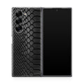 Black Snake Skin Texture Samsung Galaxy Z Fold 6 Case