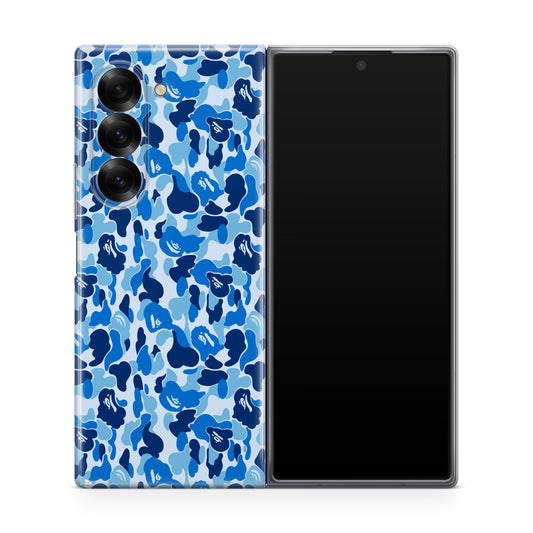 Blue Camo Samsung Galaxy Z Fold 6 Case