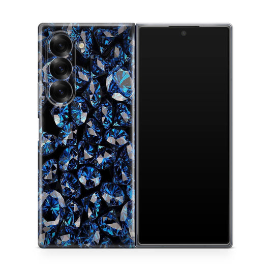 Blue Diamonds Pattern Samsung Galaxy Z Fold 6 Case