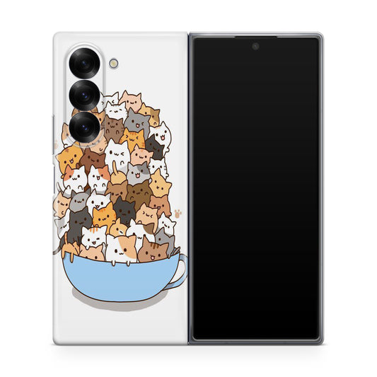 Cats on A Bowl Samsung Galaxy Z Fold 6 Case