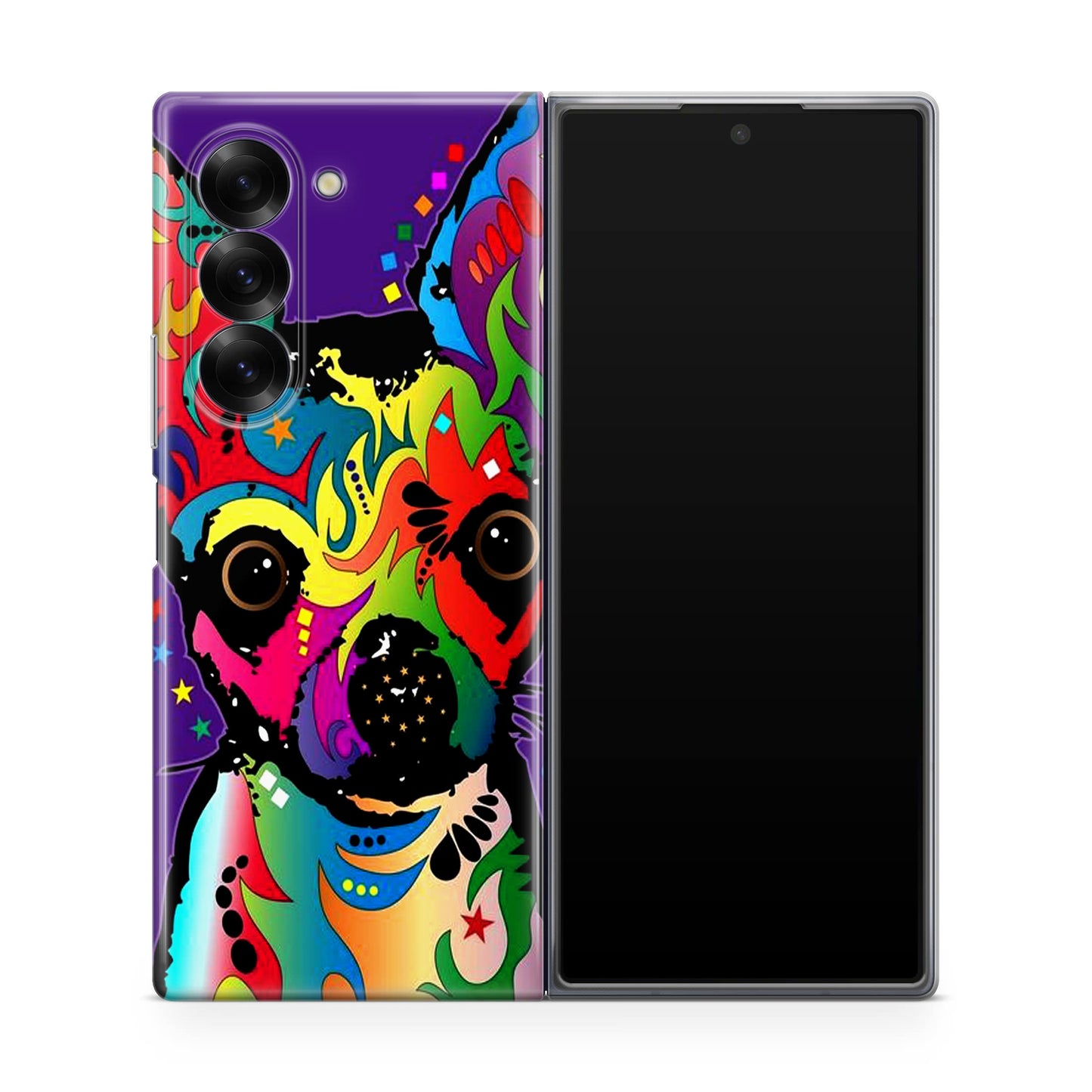 Colorful Chihuahua Samsung Galaxy Z Fold 6 Case