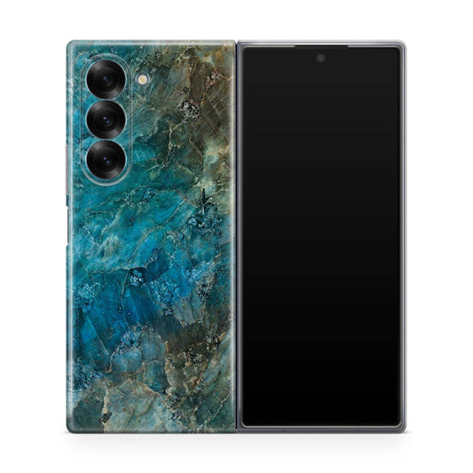 Deep Ocean Marble Samsung Galaxy Z Fold 6 Case