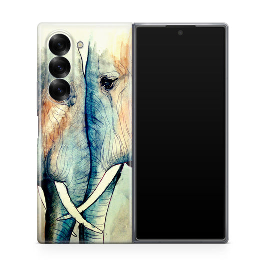 Elephants Sadness Samsung Galaxy Z Fold 6 Case