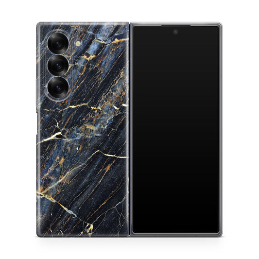 Golden Black Marble Samsung Galaxy Z Fold 6 Case