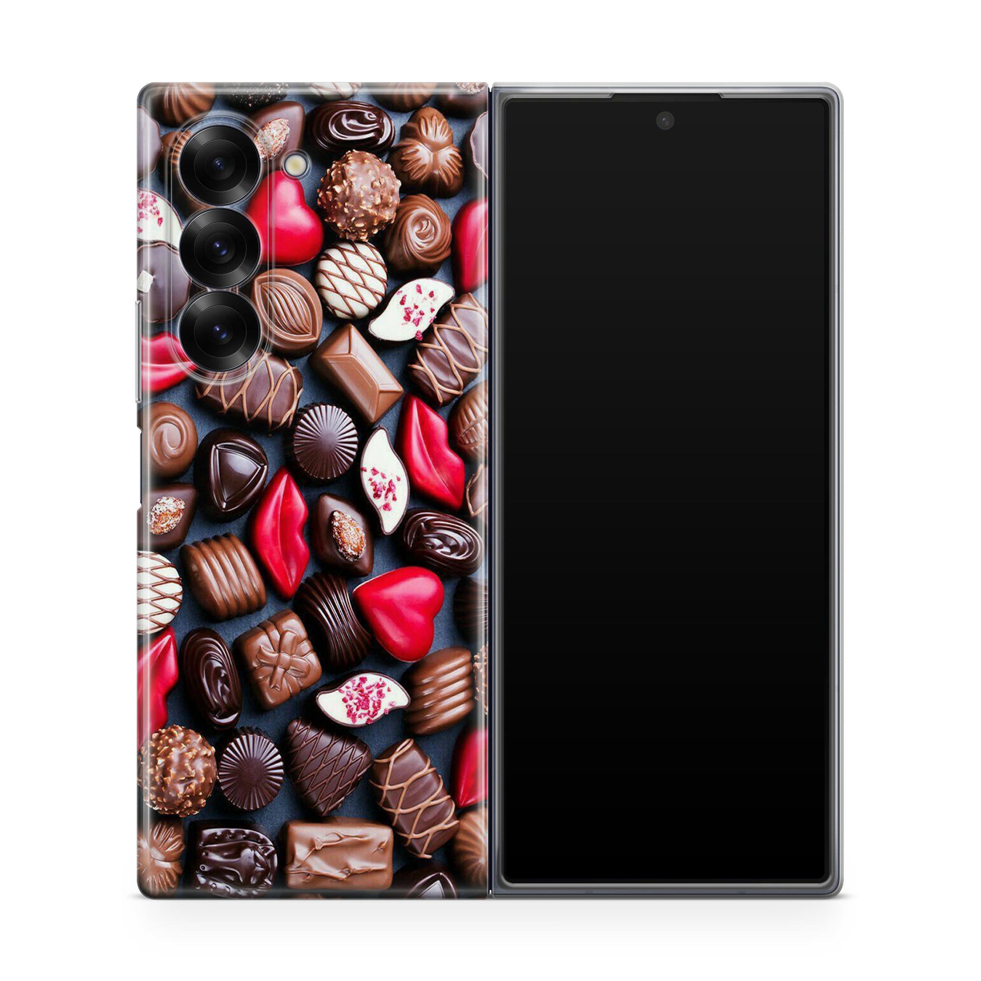 I Love Choco Pattern Samsung Galaxy Z Fold 6 Case