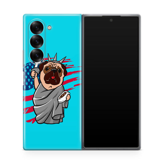 Independence Day Pug Samsung Galaxy Z Fold 6 Case