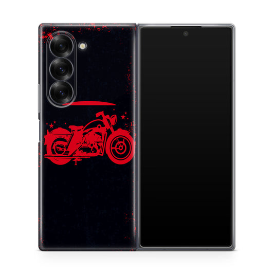 Motorcycle Red Art Samsung Galaxy Z Fold 6 Case