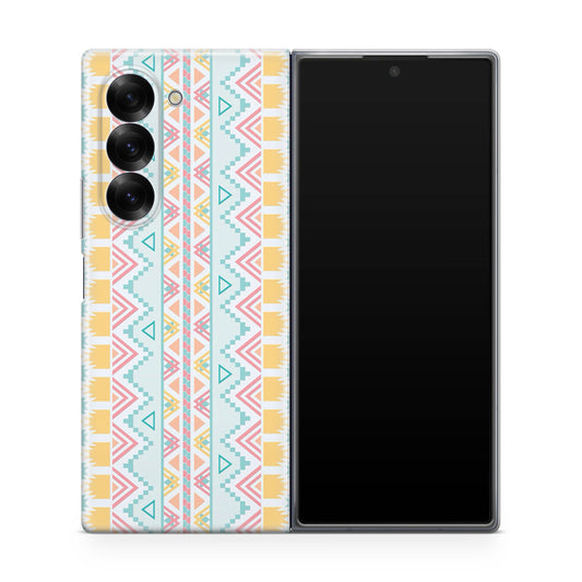 Peach Aztec Pattern Samsung Galaxy Z Fold 6 Case