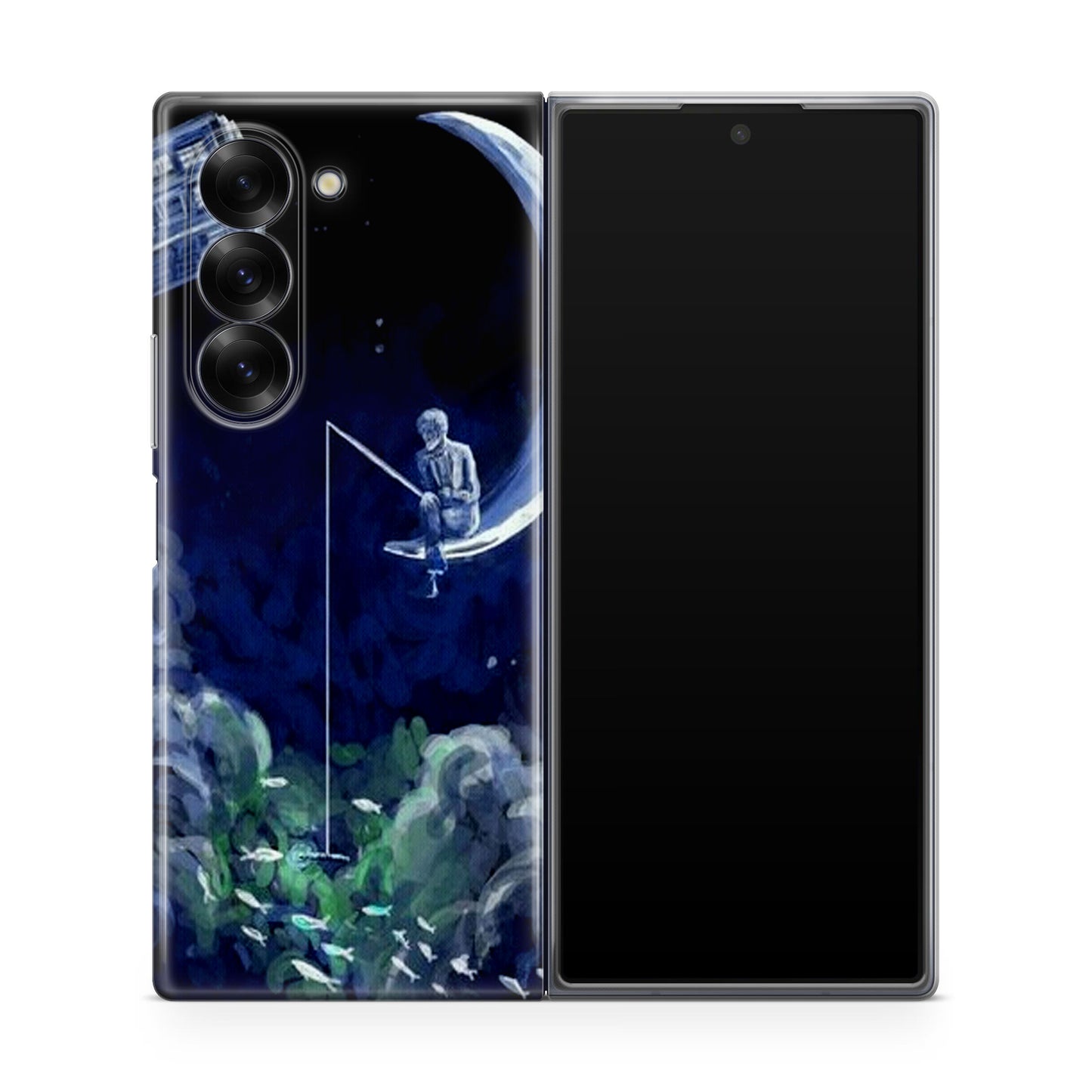 Tardis Walking To The Moon Samsung Galaxy Z Fold 6 Case